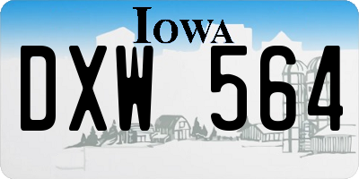 IA license plate DXW564