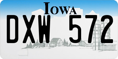 IA license plate DXW572