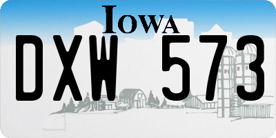 IA license plate DXW573