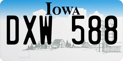 IA license plate DXW588