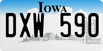 IA license plate DXW590