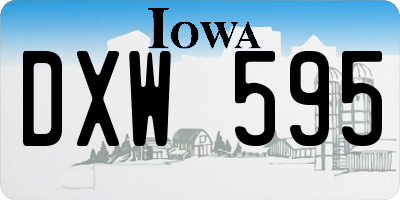 IA license plate DXW595