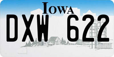 IA license plate DXW622