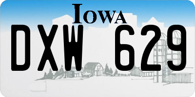 IA license plate DXW629