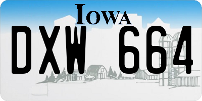 IA license plate DXW664