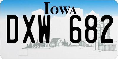 IA license plate DXW682