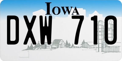 IA license plate DXW710