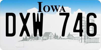 IA license plate DXW746