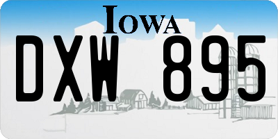 IA license plate DXW895