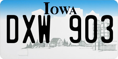 IA license plate DXW903