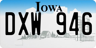 IA license plate DXW946