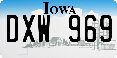 IA license plate DXW969