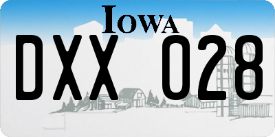 IA license plate DXX028