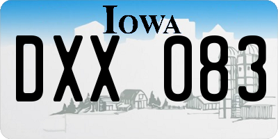 IA license plate DXX083