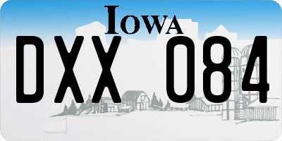 IA license plate DXX084