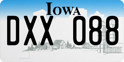 IA license plate DXX088