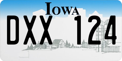 IA license plate DXX124