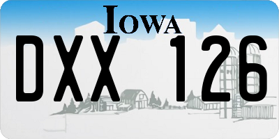 IA license plate DXX126