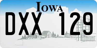 IA license plate DXX129