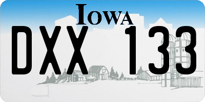 IA license plate DXX133