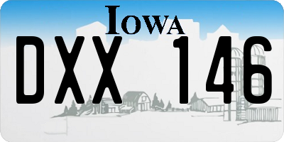 IA license plate DXX146