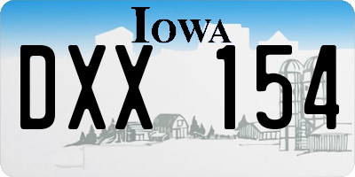 IA license plate DXX154