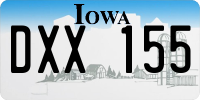 IA license plate DXX155