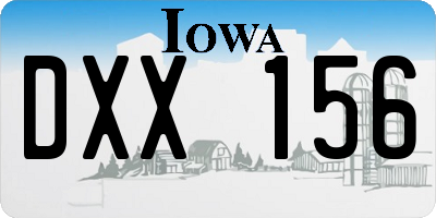 IA license plate DXX156