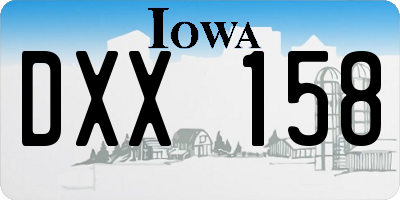 IA license plate DXX158