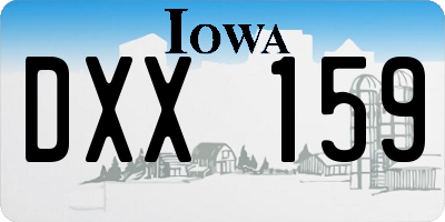 IA license plate DXX159