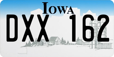 IA license plate DXX162