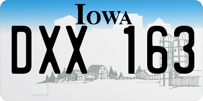 IA license plate DXX163