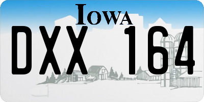 IA license plate DXX164