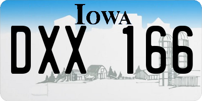 IA license plate DXX166