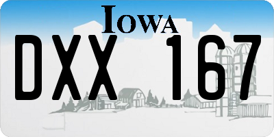 IA license plate DXX167