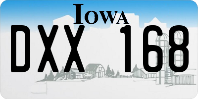 IA license plate DXX168