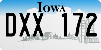 IA license plate DXX172