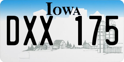 IA license plate DXX175