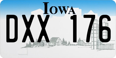 IA license plate DXX176