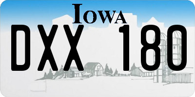 IA license plate DXX180