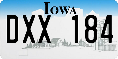 IA license plate DXX184