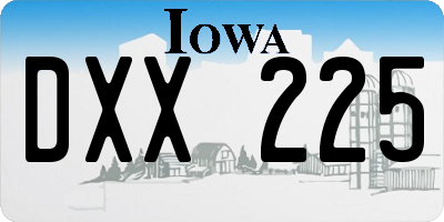 IA license plate DXX225