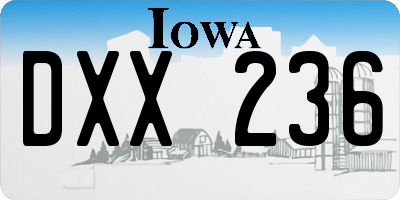 IA license plate DXX236