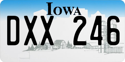 IA license plate DXX246