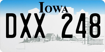 IA license plate DXX248