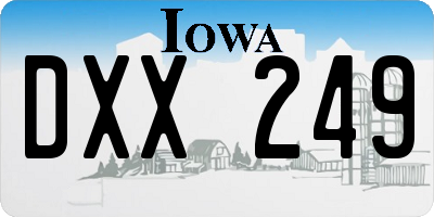 IA license plate DXX249