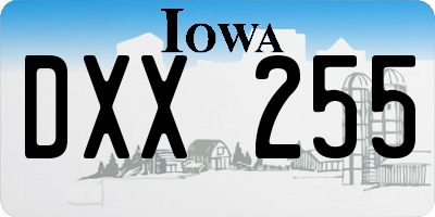 IA license plate DXX255