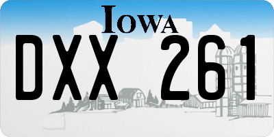 IA license plate DXX261