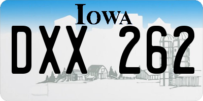 IA license plate DXX262