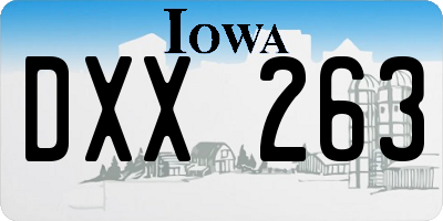 IA license plate DXX263